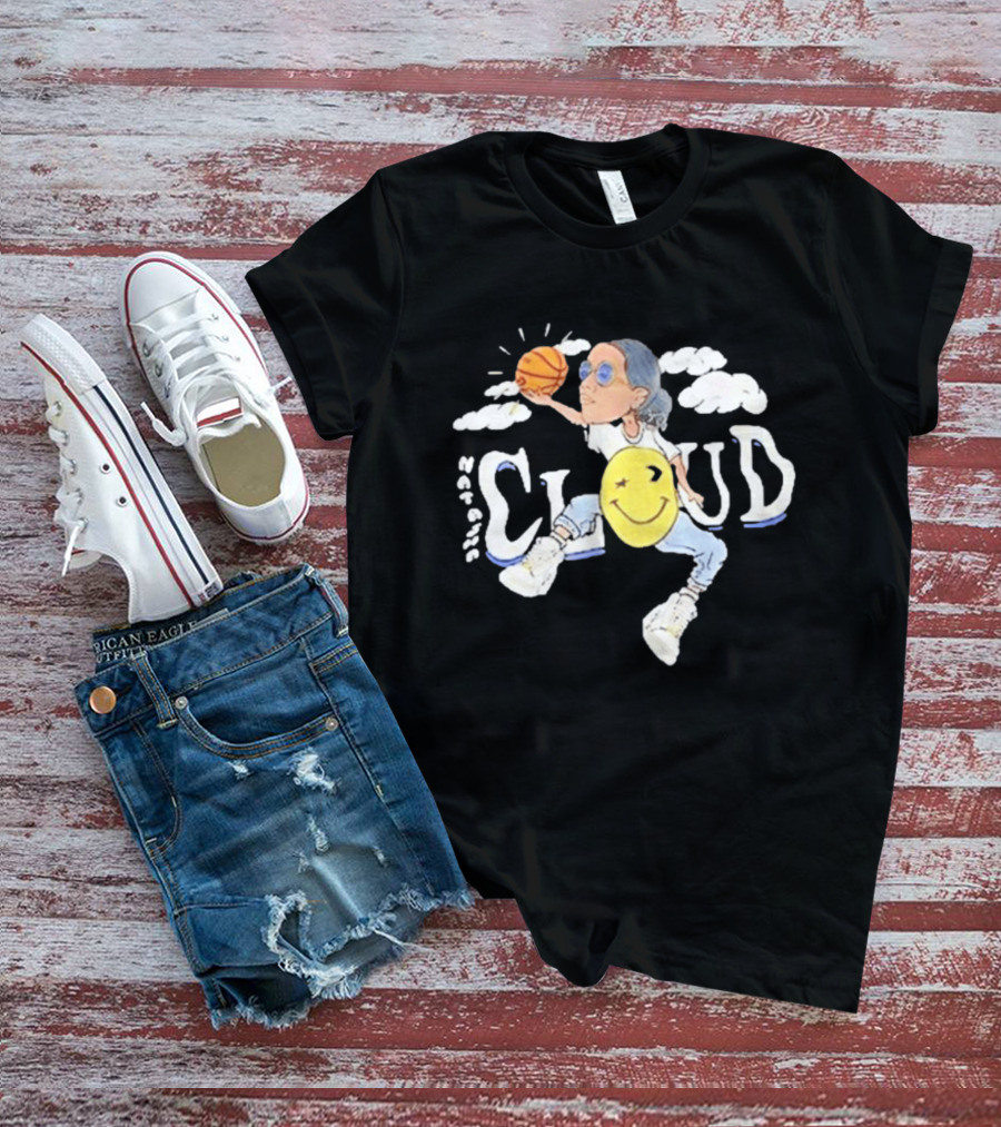 Natasha Cloud Caricature Serene Basketball Smile Clouds T-Shirt
