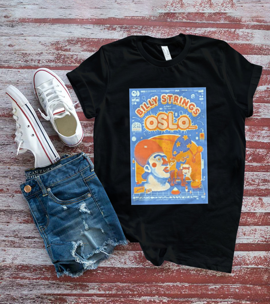 Billy Strings Live Oslo Norway 06.10 Tour Event T-Shirt