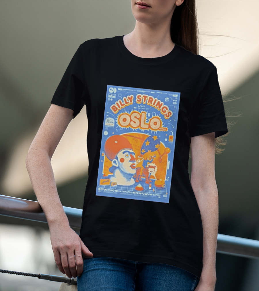 Billy Strings Live Oslo Norway 06.10 Tour Event T-Shirt