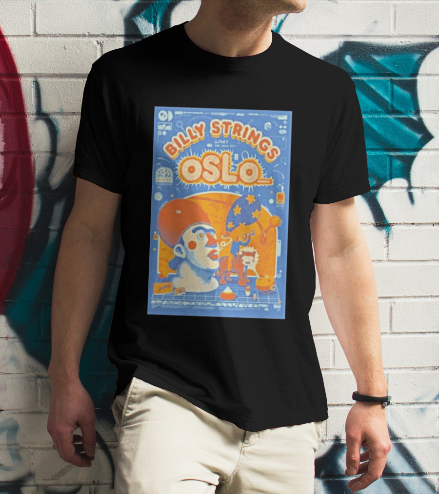 Billy Strings Live Oslo Norway 06.10 Tour Event T-Shirt