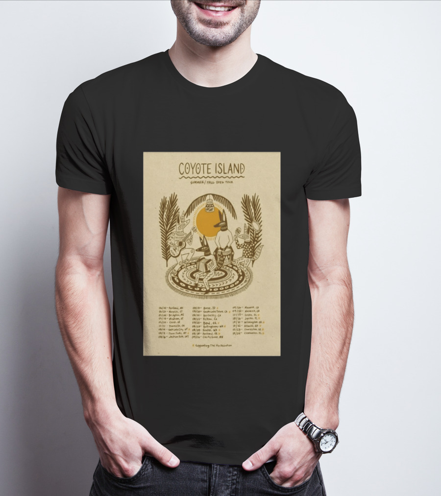 Coyote Island Summer Fall 2026 Tour Portland Boise Berkeley Petaluma T-Shirt
