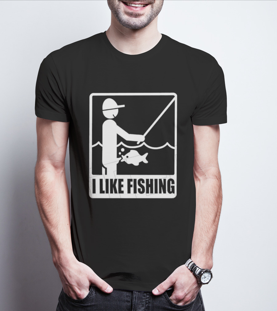 I Like Fishing Fisherman Angler Catching Fish T-Shirt