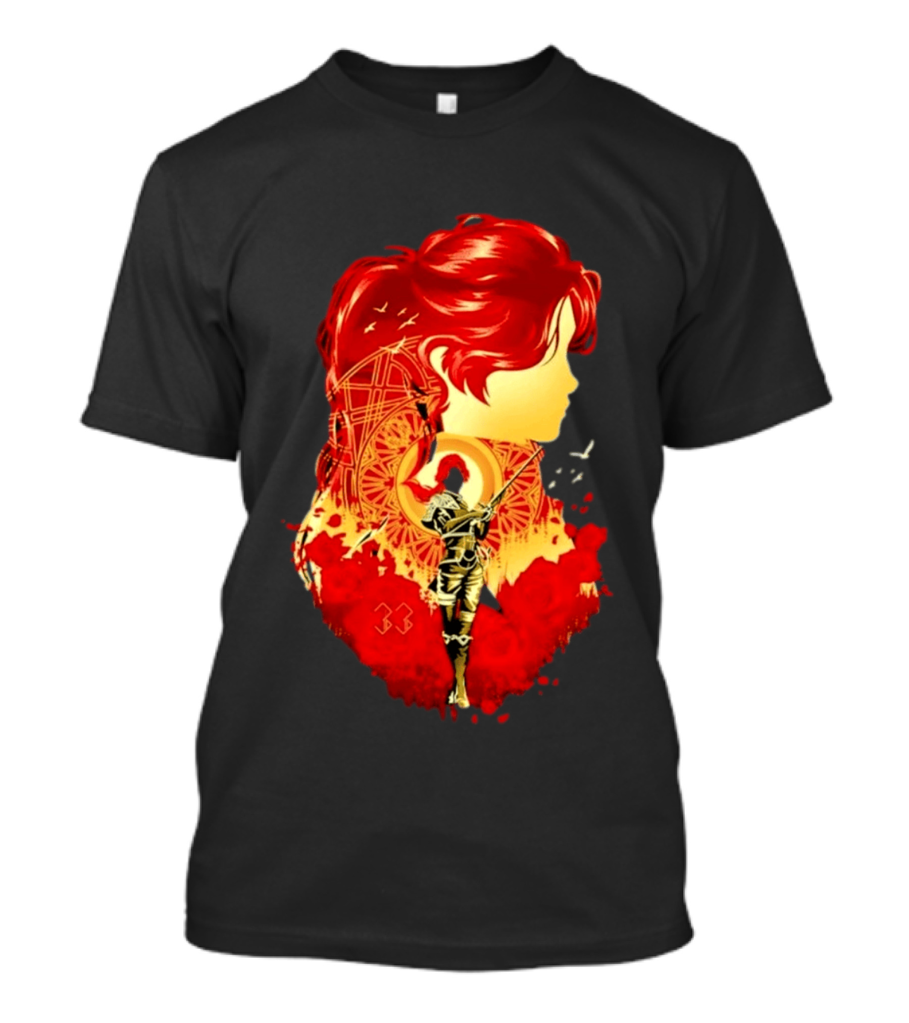 Paintress Expeditioner Red Haired Warrior Emblem 33 Discovery T-Shirt