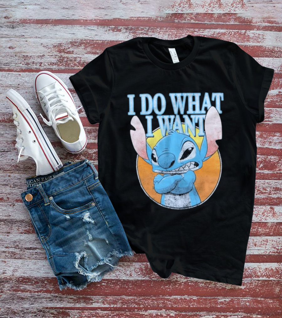 Disney Lilo And Stitch Men's Stitch I Do What I Want Vintage Look T-Shirt