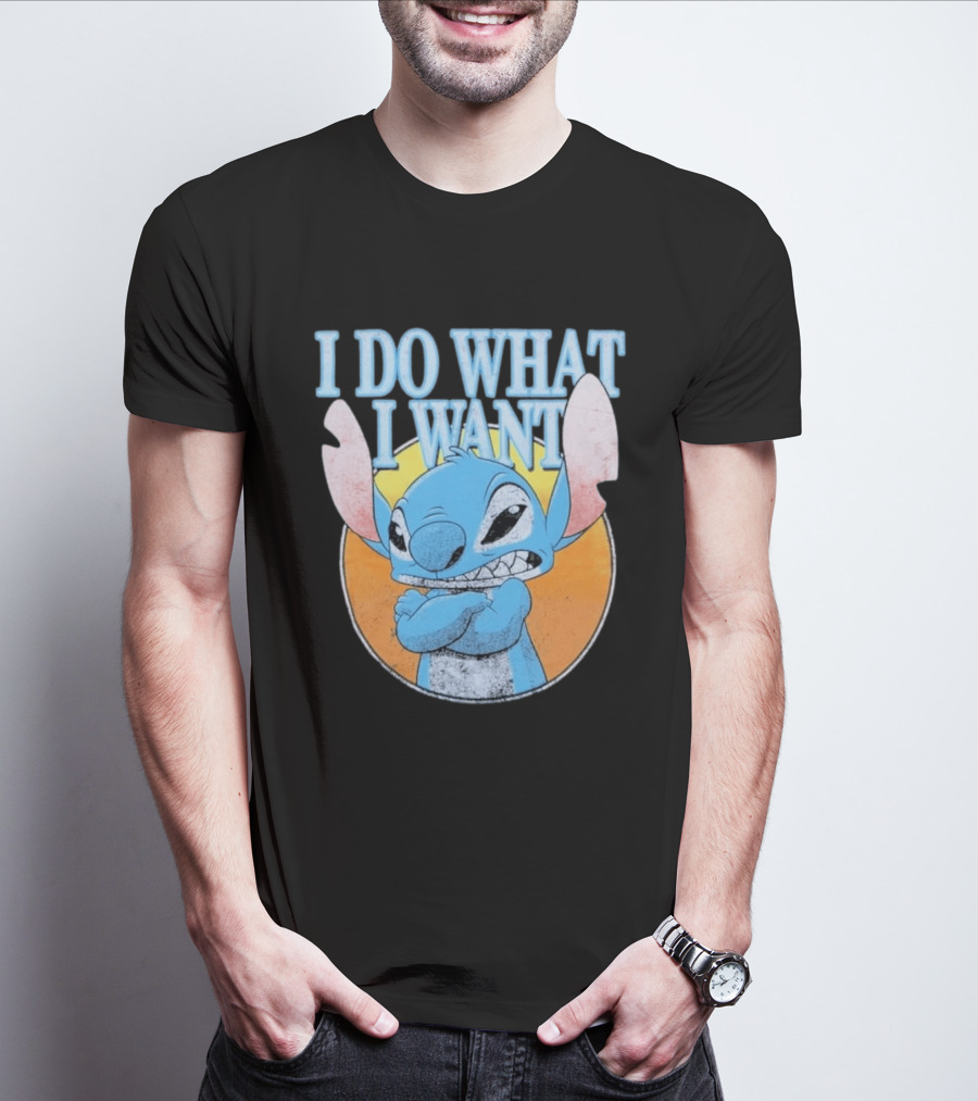 Disney Lilo And Stitch Men's Stitch I Do What I Want Vintage Look T-Shirt