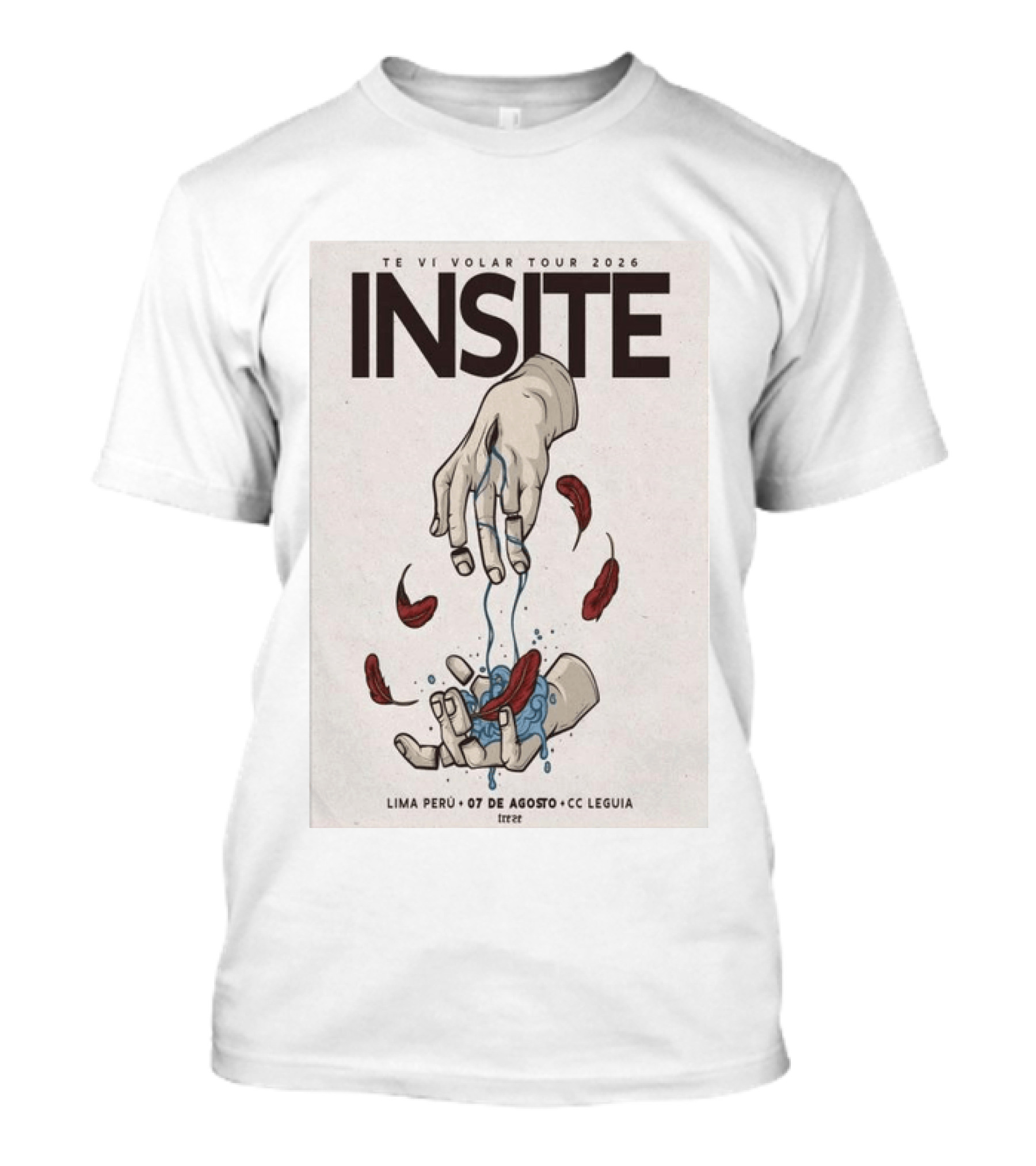 INSITE Te Vi Volar Tour 2026 Lima Perú 07 De Agosto CC Leguia T-Shirt