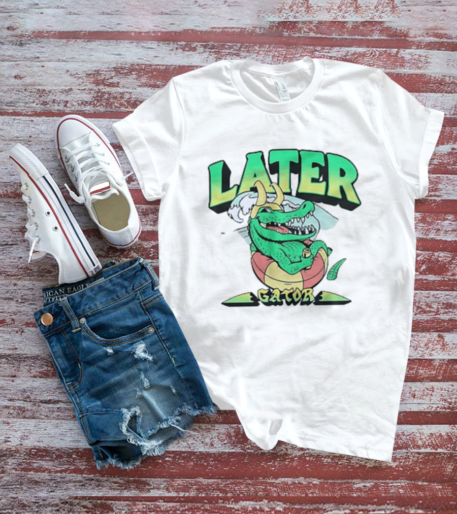 Later Gator Loki Alligator Marvel Disney Plus Floating Relaxation T-Shirt