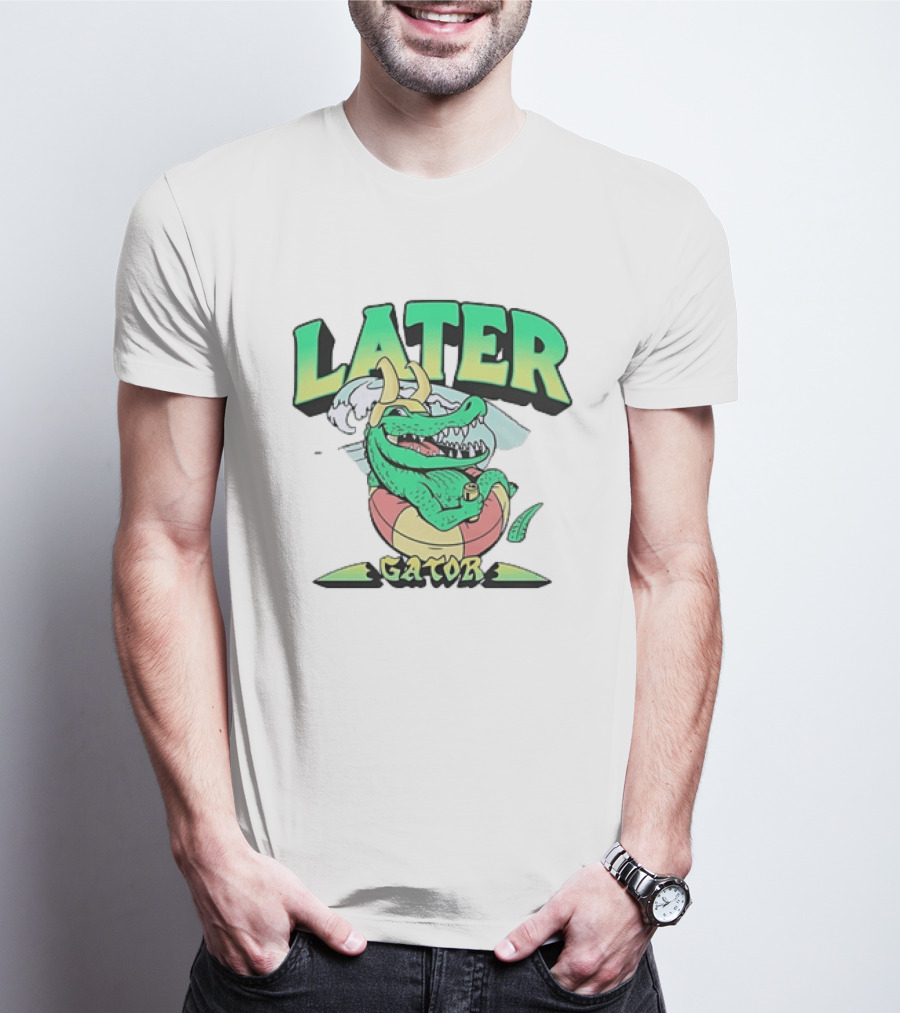 Later Gator Loki Alligator Marvel Disney Plus Floating Relaxation T-Shirt