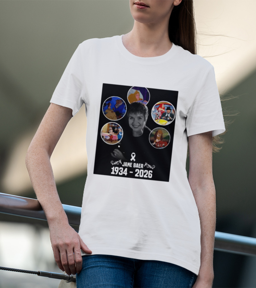 Jane Baer 1934 2026 Beauty And The Beast Sleeping Beauty Dumbo Mary Poppins Fox And The Hound Mickey Mouse T-Shirt