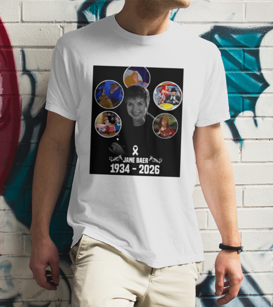 Jane Baer 1934 2026 Beauty And The Beast Sleeping Beauty Dumbo Mary Poppins Fox And The Hound Mickey Mouse T-Shirt