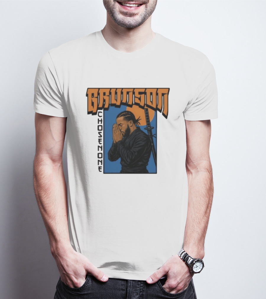 Brunson Chosen One Samurai Style Meditation And Sword T-Shirt