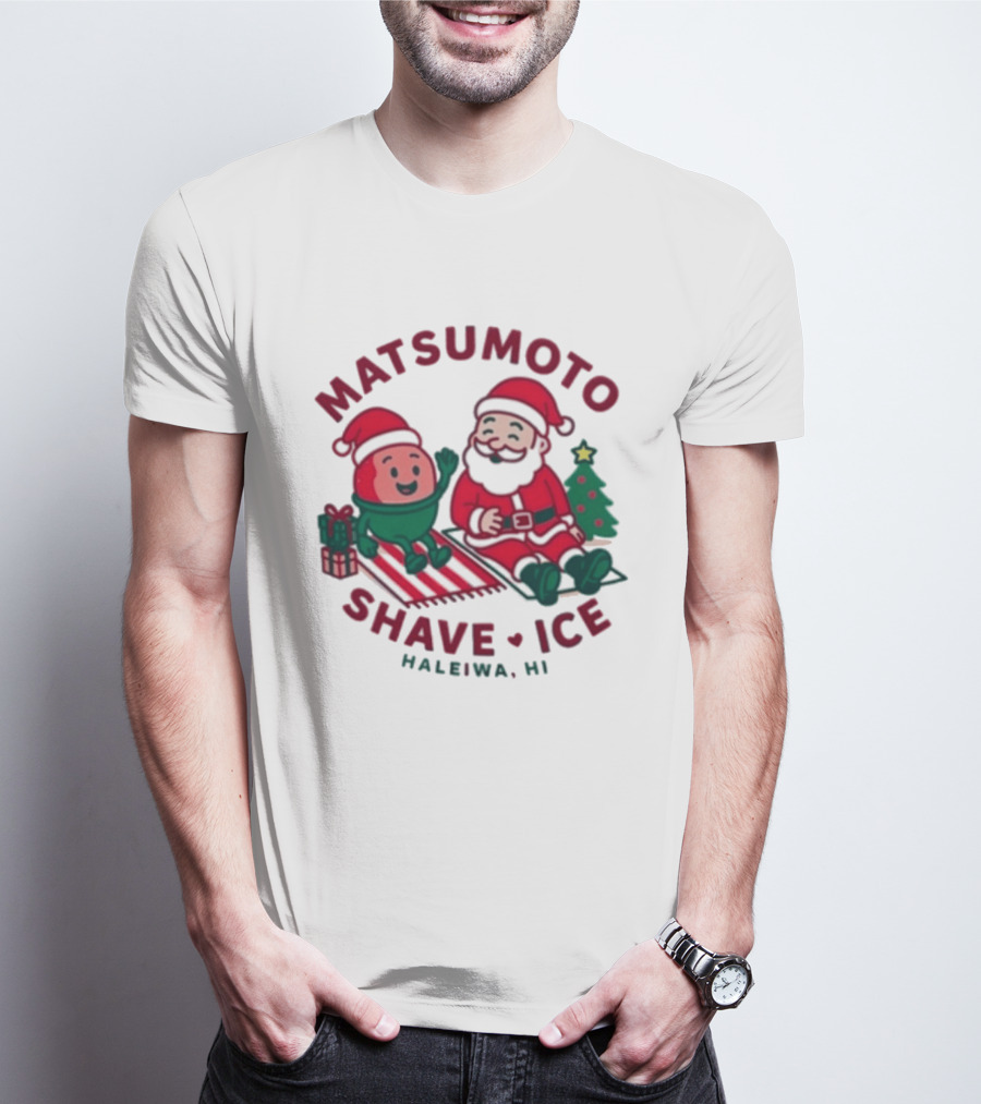 Matsumoto Shave Ice Christmas Haleiwa HI Santa Holiday 2025 T-Shirt