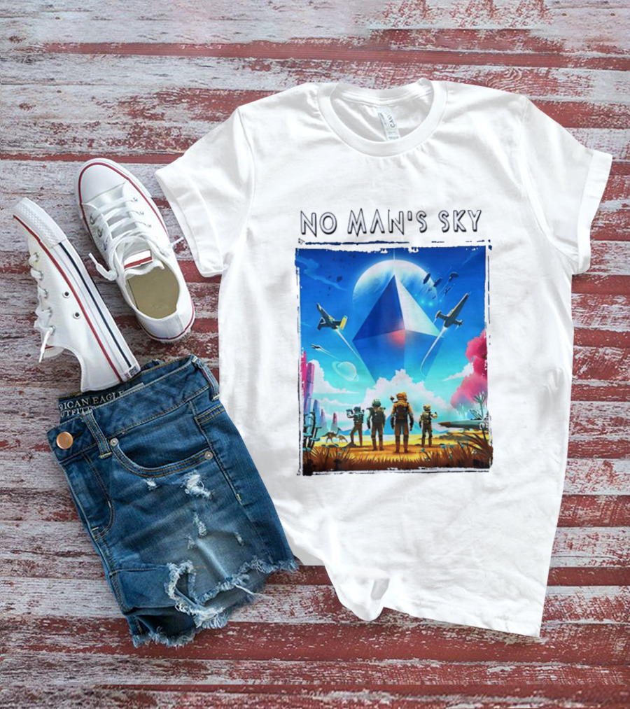 No Man's Sky Adventure With Spacecrafts And Explorers T-Shirt