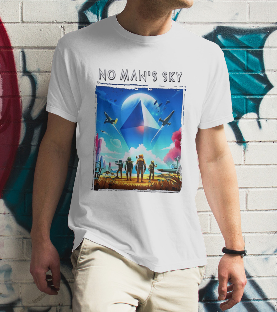 No Man's Sky Adventure With Spacecrafts And Explorers T-Shirt