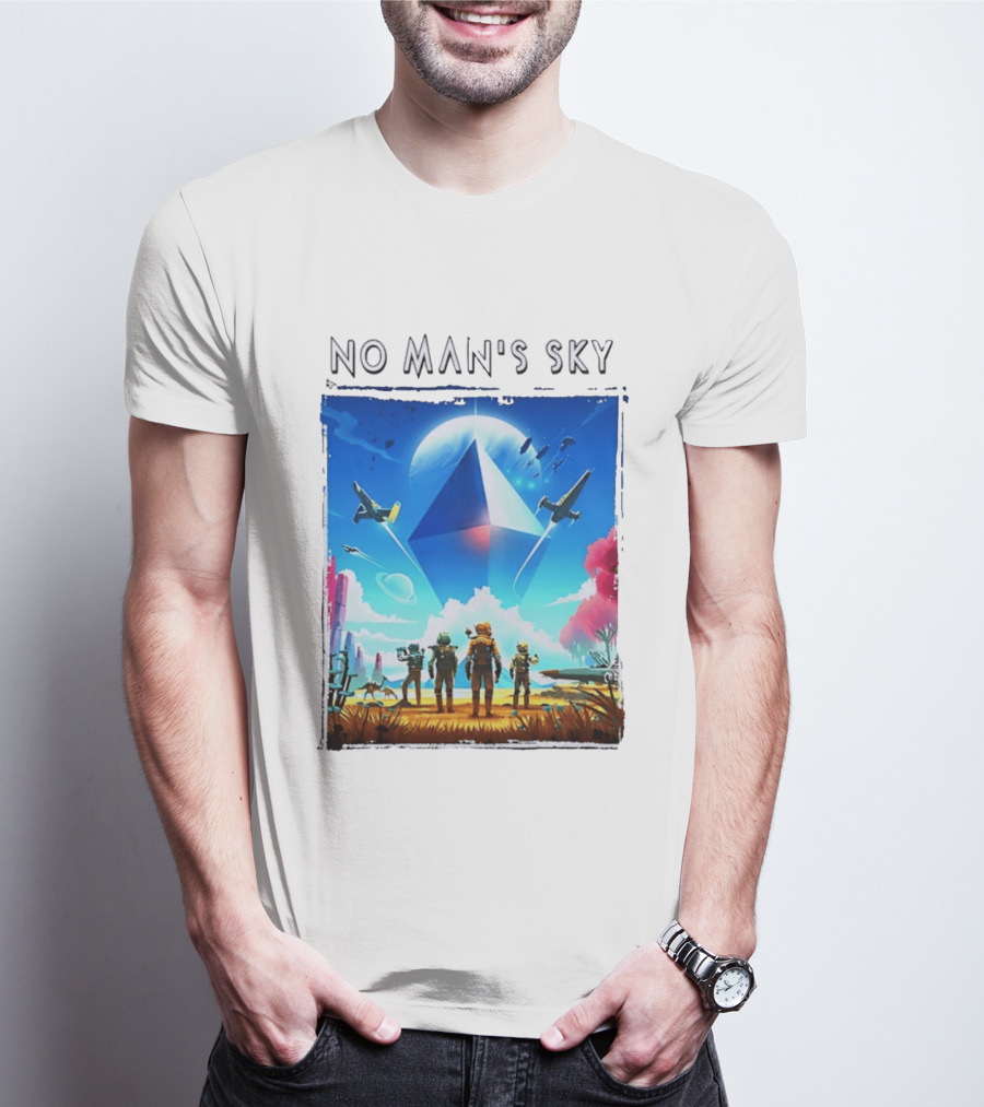 No Man's Sky Adventure With Spacecrafts And Explorers T-Shirt