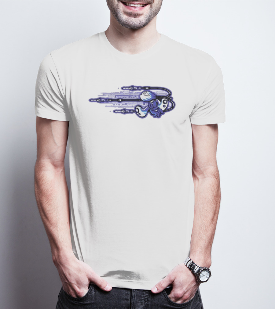 Techno Virus Digitalvirus No1 Cyber Character With Circuit T-Shirt
