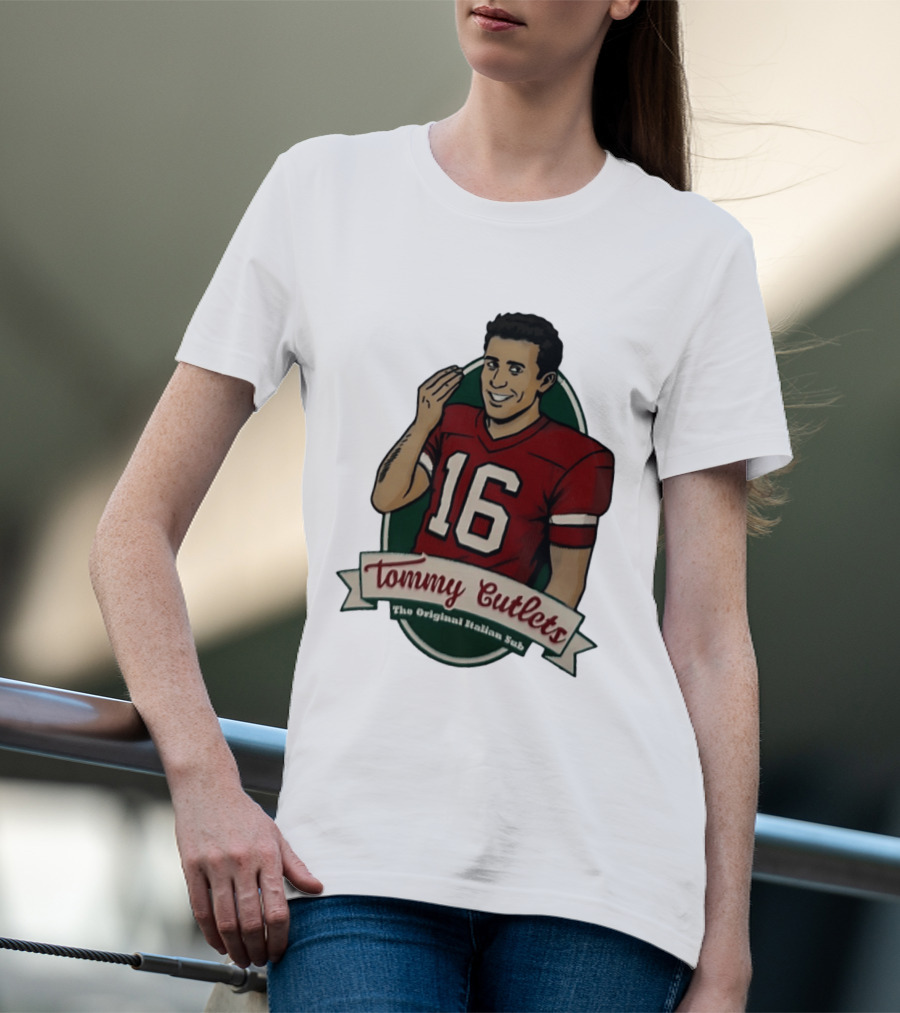 Tommy DeVito 16 Football Jersey Tommy Cutlets The Original Italian Sub T-Shirt