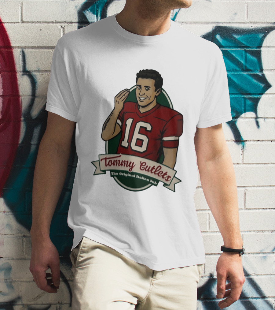 Tommy DeVito 16 Football Jersey Tommy Cutlets The Original Italian Sub T-Shirt
