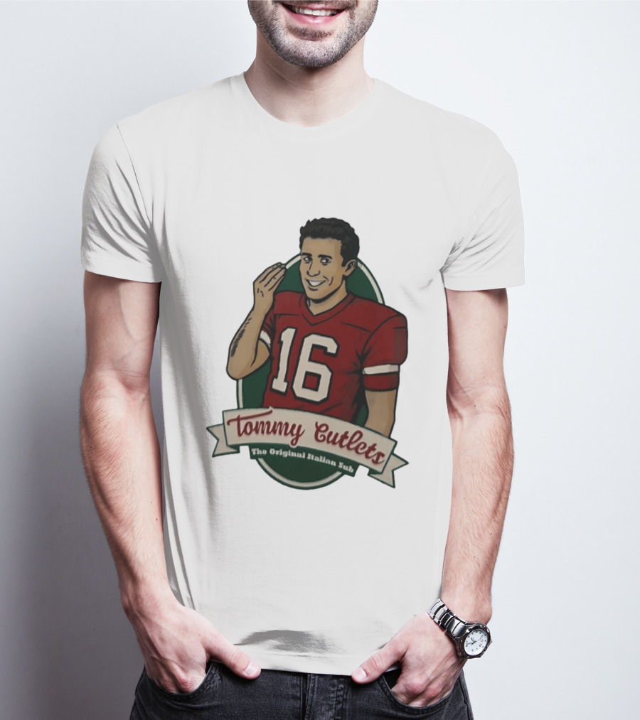 Tommy DeVito 16 Football Jersey Tommy Cutlets The Original Italian Sub T-Shirt
