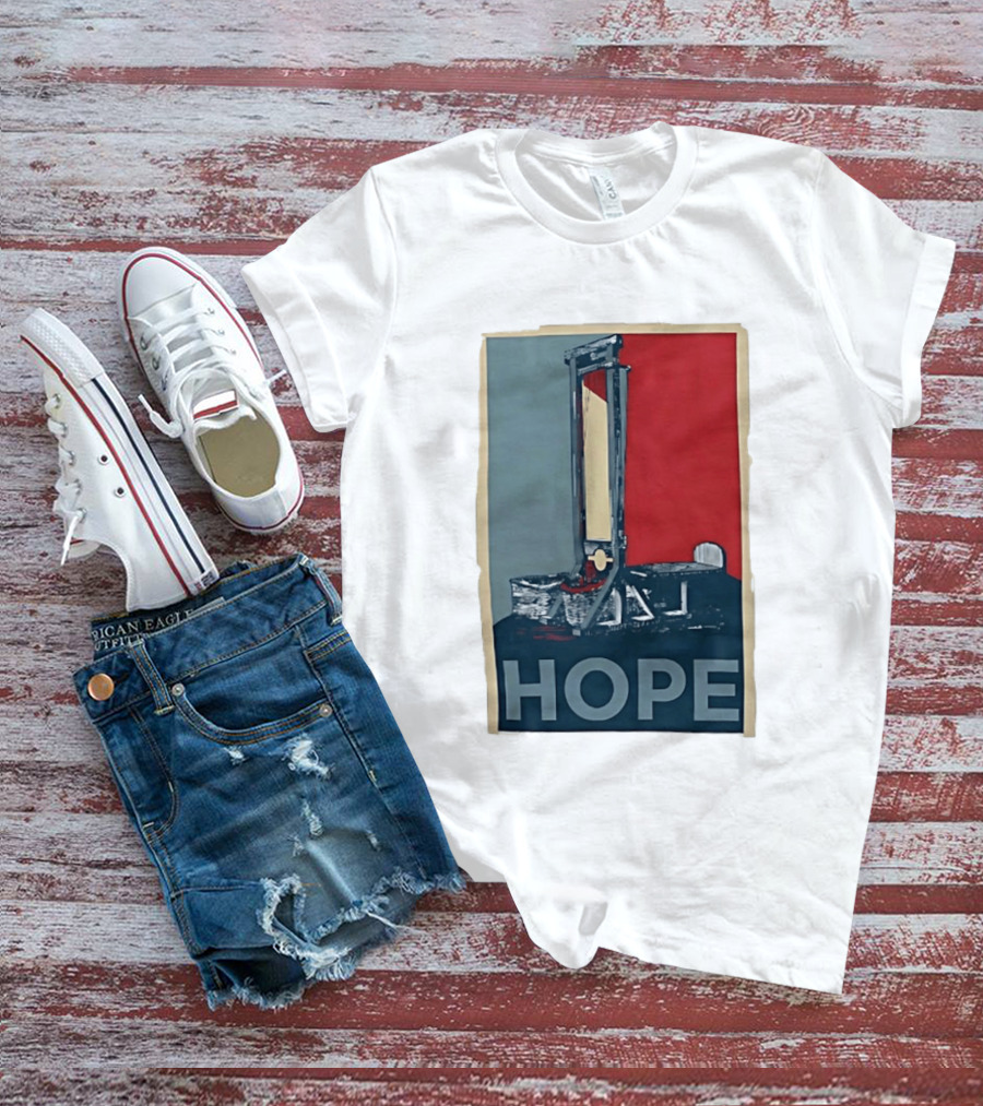 Hope Guillotine Vintage Style Political Icon Concept T-Shirt