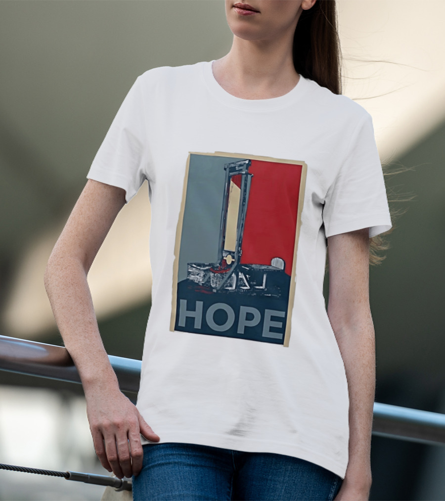 Hope Guillotine Vintage Style Political Icon Concept T-Shirt