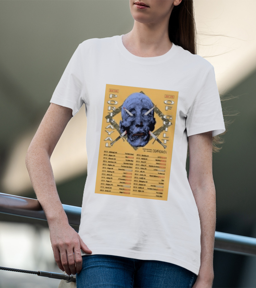 Portrayal Of Guilt Europe Tour 2025 Featuring Deafheaven Dates And Locations T-Shirt