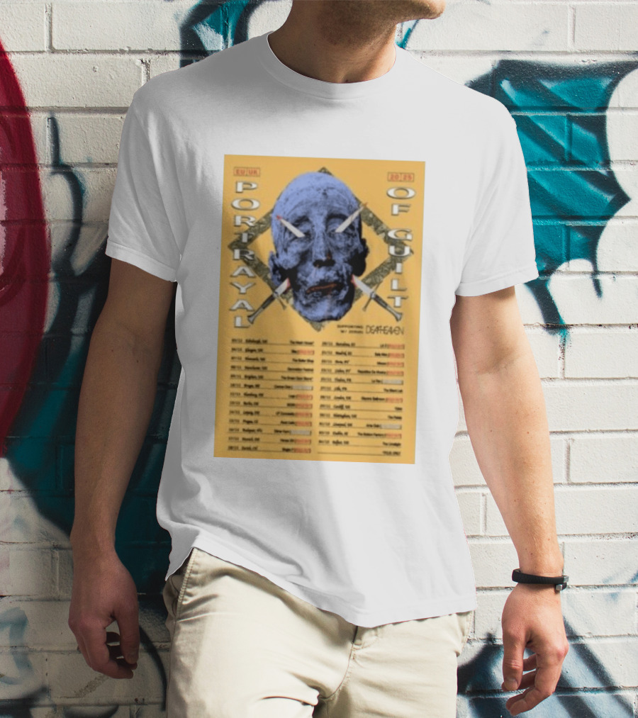 Portrayal Of Guilt Europe Tour 2025 Featuring Deafheaven Dates And Locations T-Shirt
