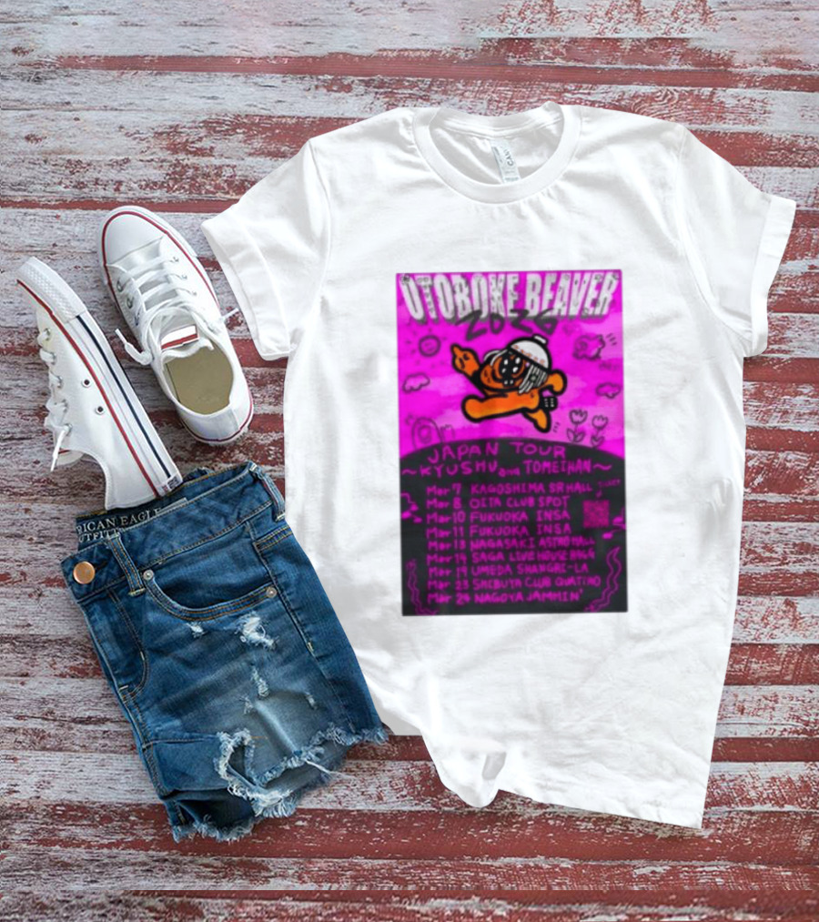 Otoboke Beaver Japan Tour 2026 Kyushu Tomiehan Kagoshima Oita Fukuoka Nagasaki Saga Umeda Shibuya Nagoya T-Shirt