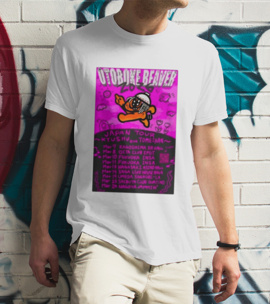 Otoboke Beaver Japan Tour 2026 Kyushu Tomiehan Kagoshima Oita Fukuoka Nagasaki Saga Umeda Shibuya Nagoya T-Shirt