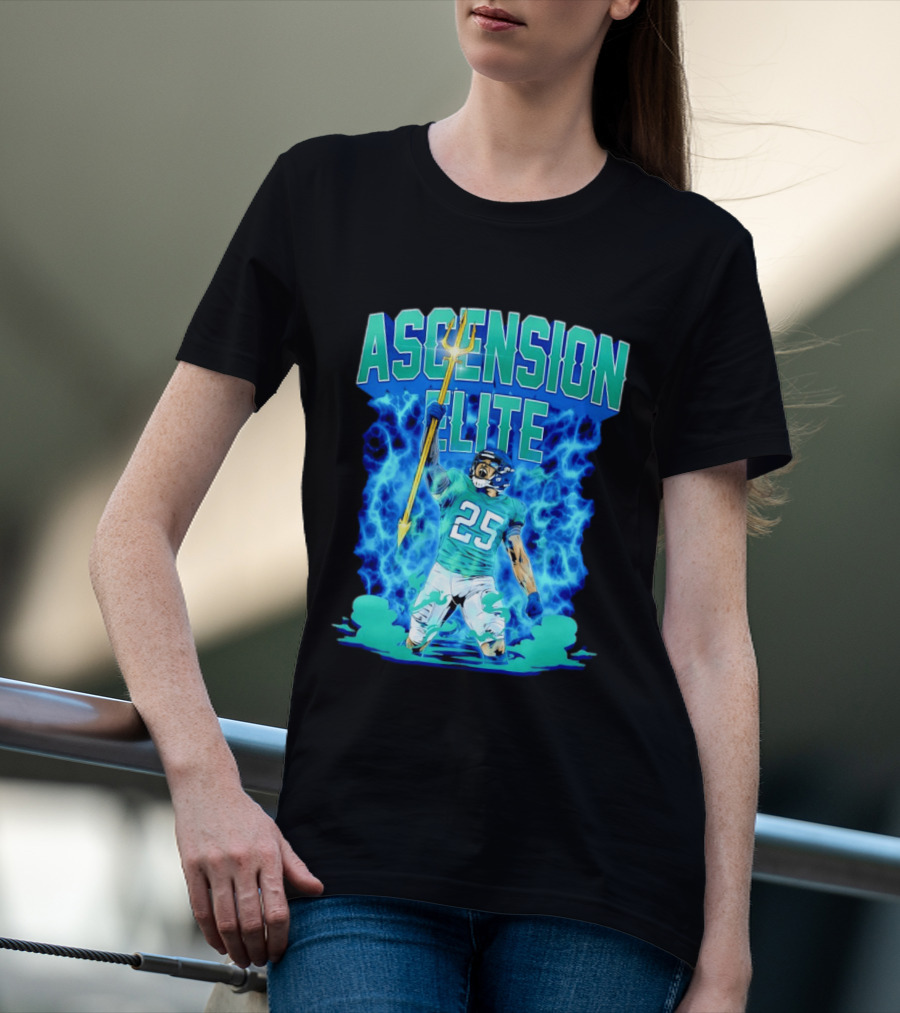 Ascension Elite 25 Football Player Trident Lightning Energy T-Shirt