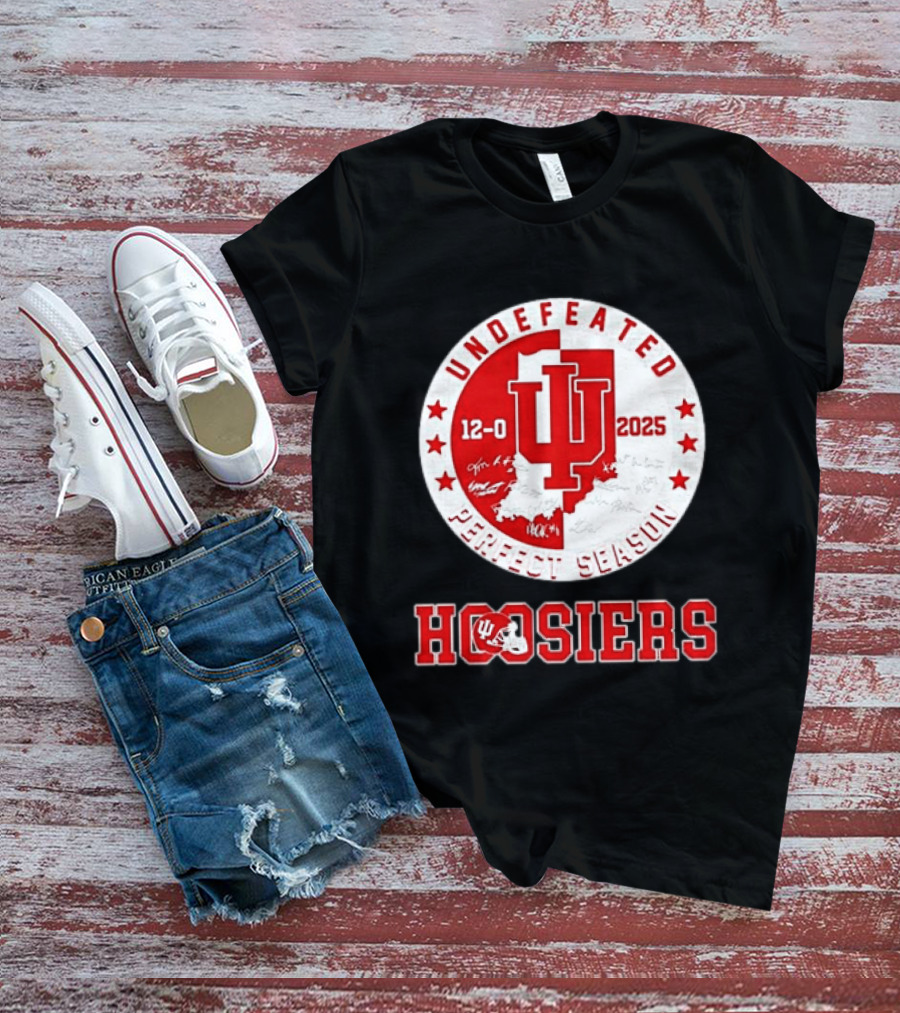 Indiana Hoosiers 12 0 Undefeated 2025 Perfect Season T-Shirt