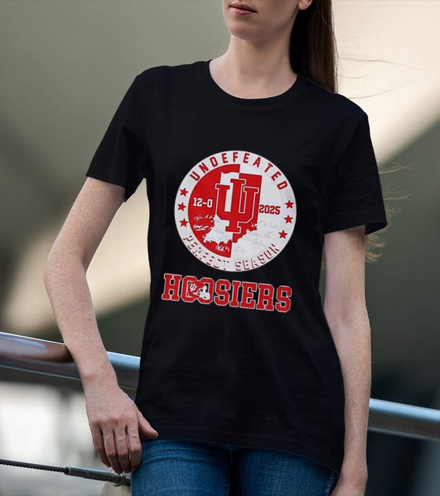 Indiana Hoosiers 12 0 Undefeated 2025 Perfect Season T-Shirt