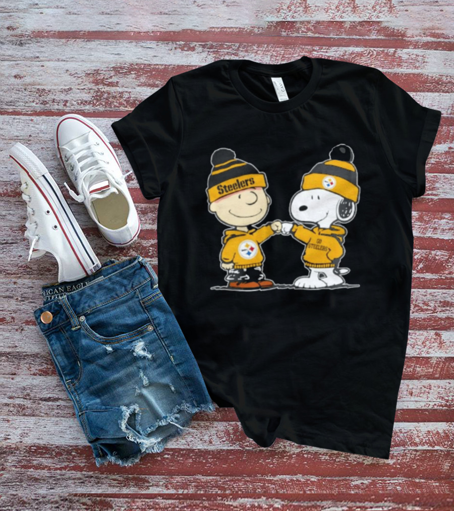 Charlie Brown Snoopy Steelers Best Friends Team Spirit T-Shirt