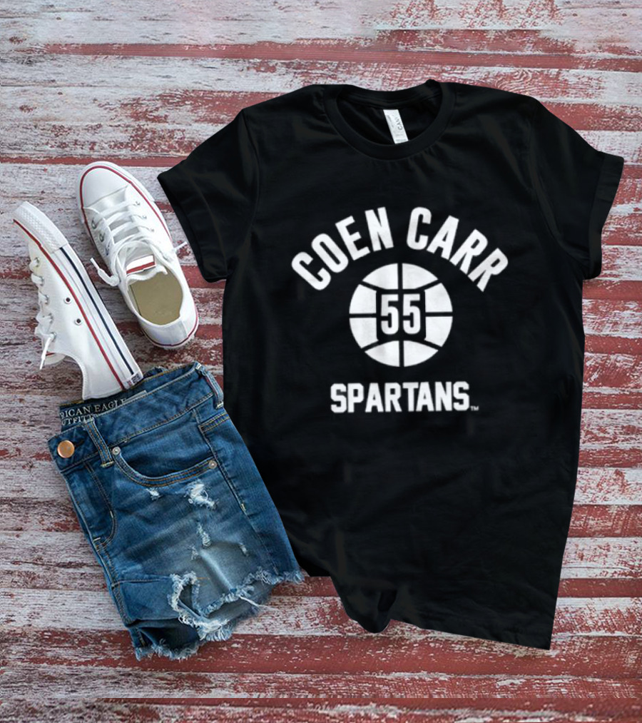 Coen Carr 55 Spartans Basketball Michigan State T-Shirt