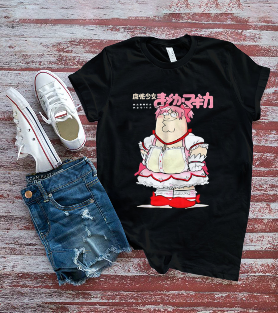 Madoka Peter Griffin Family Guy Puella Magi Madoka Magica Crossover Anime T-Shirt