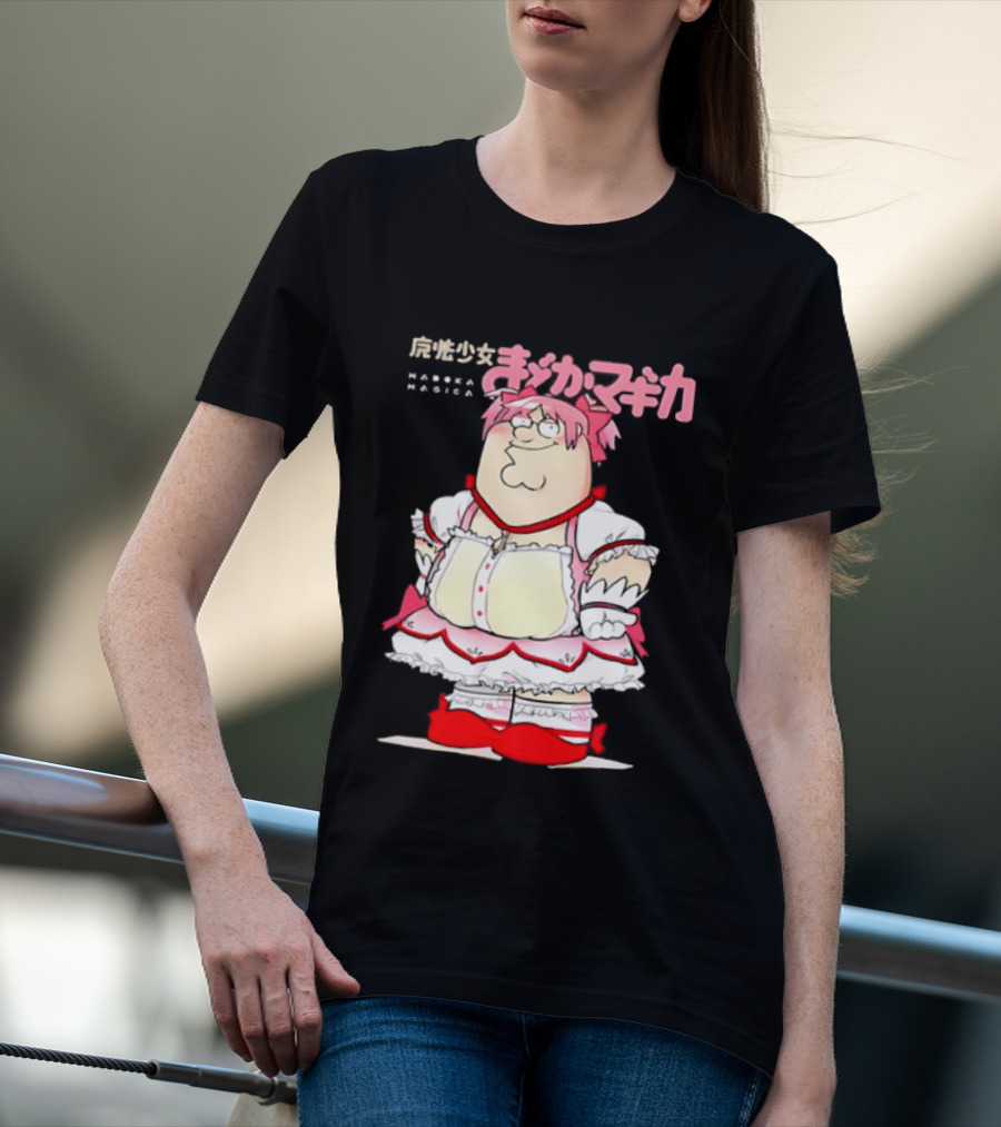 Madoka Peter Griffin Family Guy Puella Magi Madoka Magica Crossover Anime T-Shirt