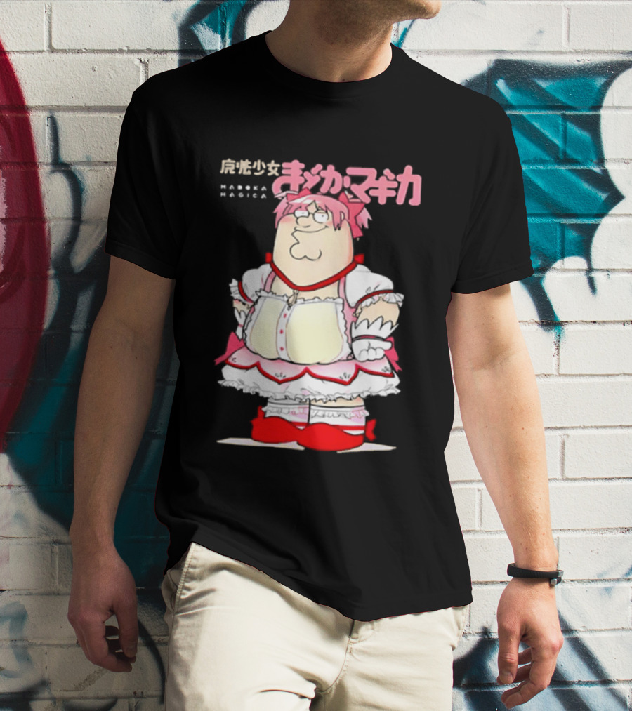 Madoka Peter Griffin Family Guy Puella Magi Madoka Magica Crossover Anime T-Shirt