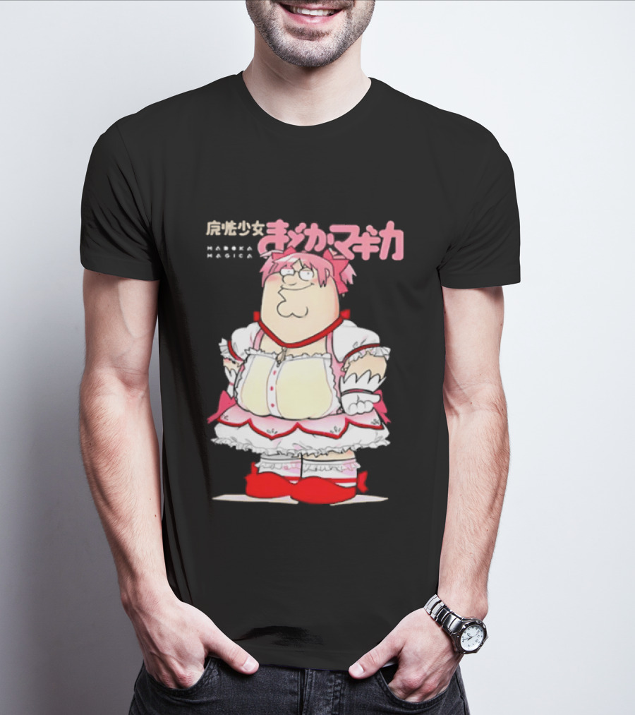 Madoka Peter Griffin Family Guy Puella Magi Madoka Magica Crossover Anime T-Shirt