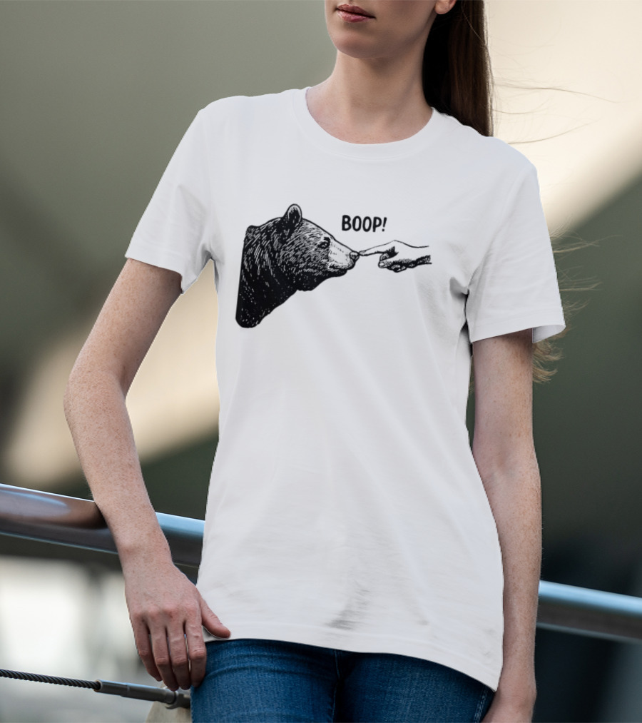 Bear Boop Finger Touching Nose T-Shirt