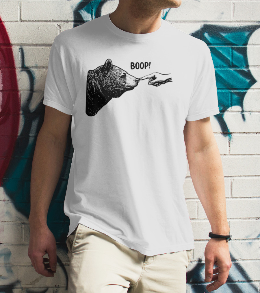 Bear Boop Finger Touching Nose T-Shirt