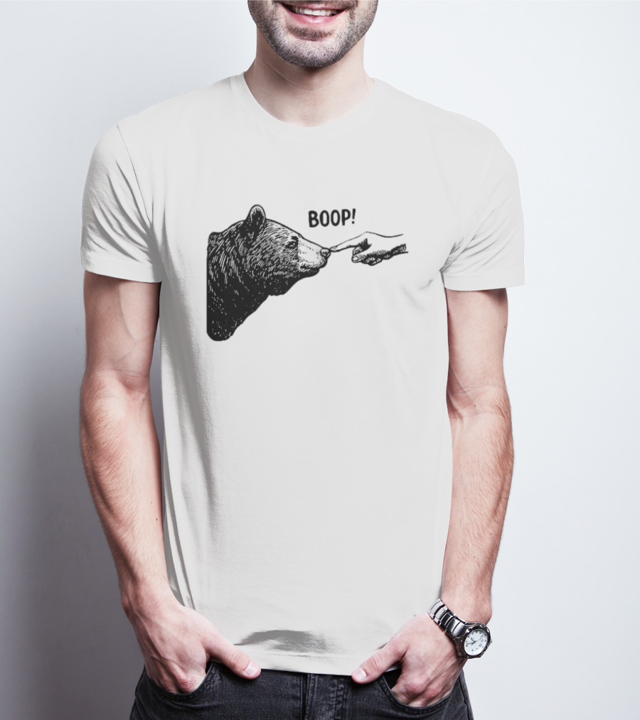 Bear Boop Finger Touching Nose T-Shirt