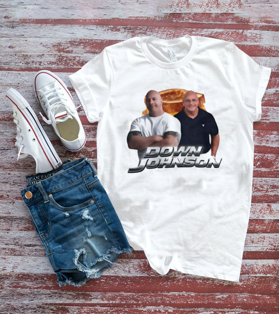 Dwayne Johnson Down Johnson Sandwich Image With Two Bald Men T-Shirt