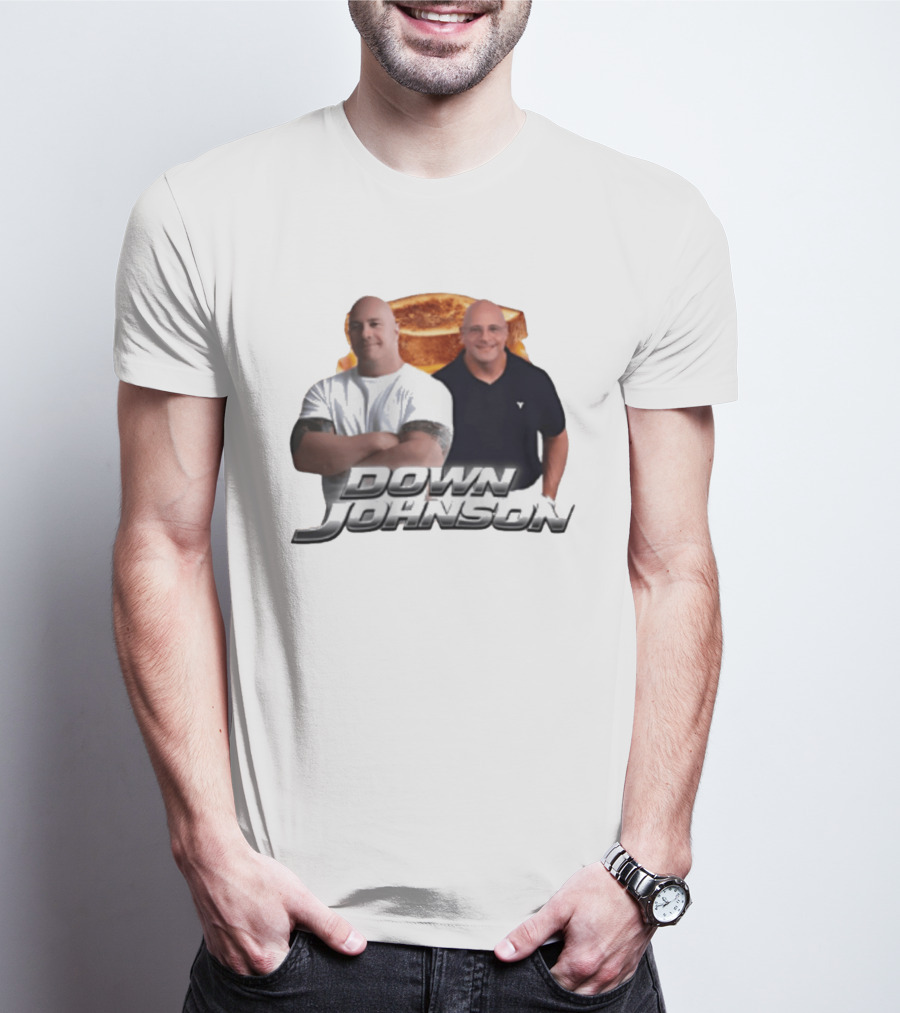 Dwayne Johnson Down Johnson Sandwich Image With Two Bald Men T-Shirt