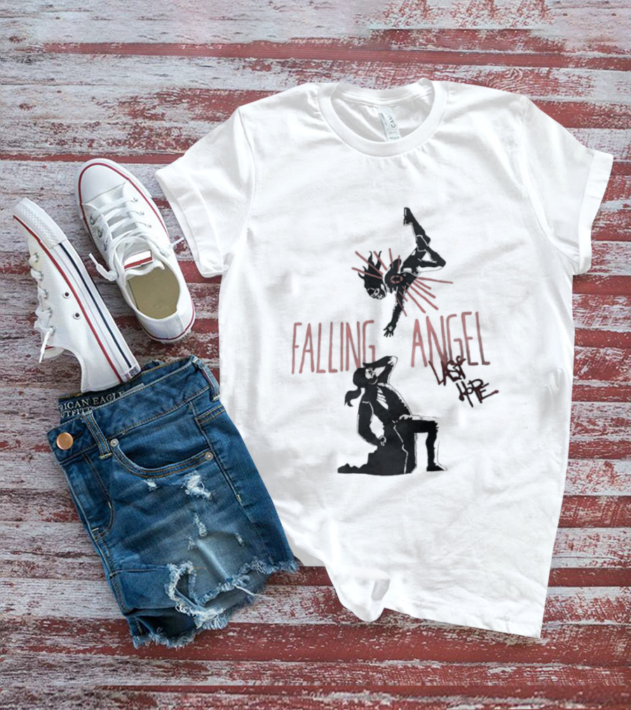 Falling Angel Last Hope Dark Fantasy Gothic T-Shirt