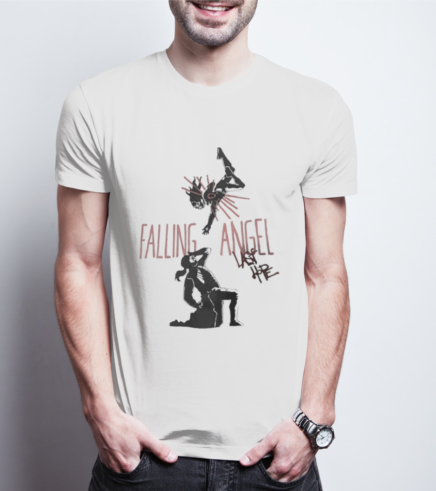 Falling Angel Last Hope Dark Fantasy Gothic T-Shirt