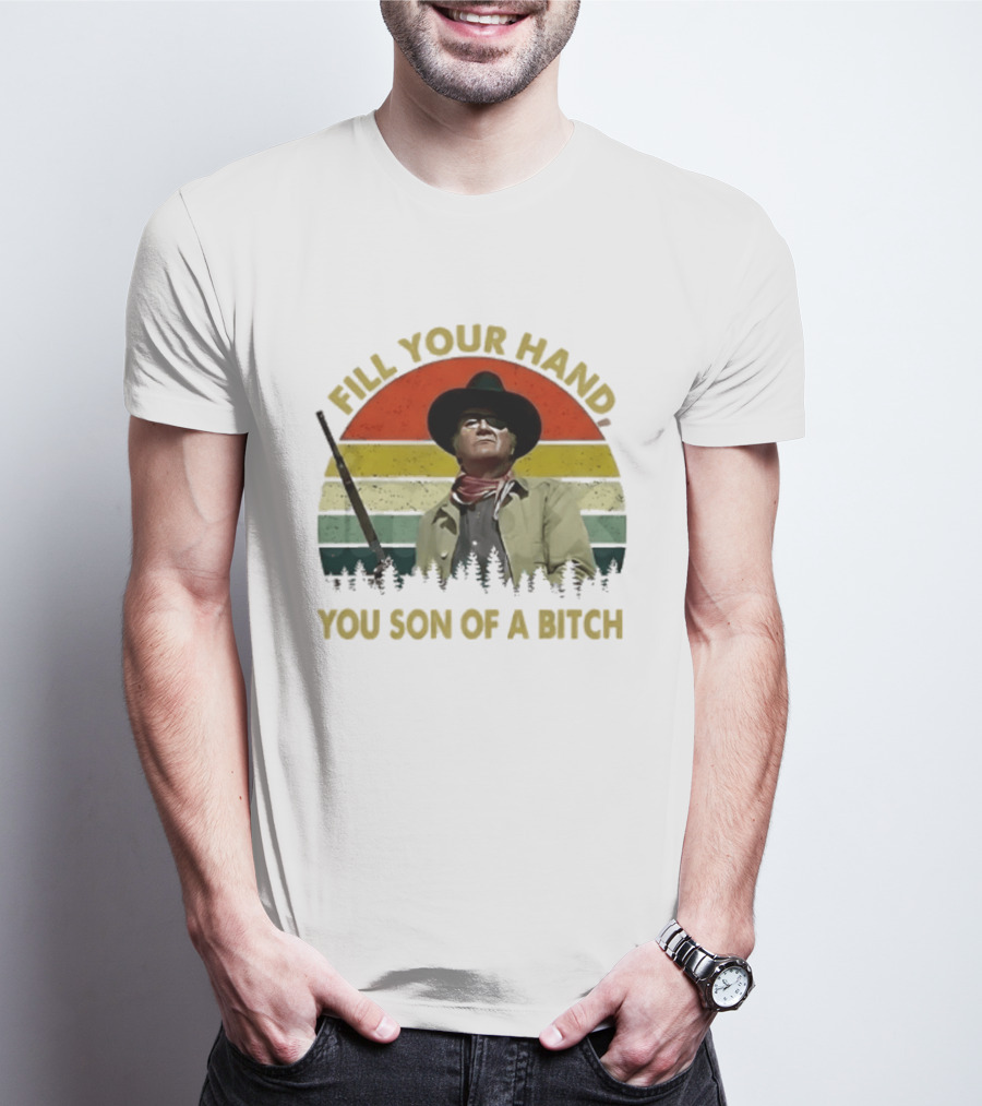 John Wayne The Duke Fill Your Hand Vintage Western T-Shirt