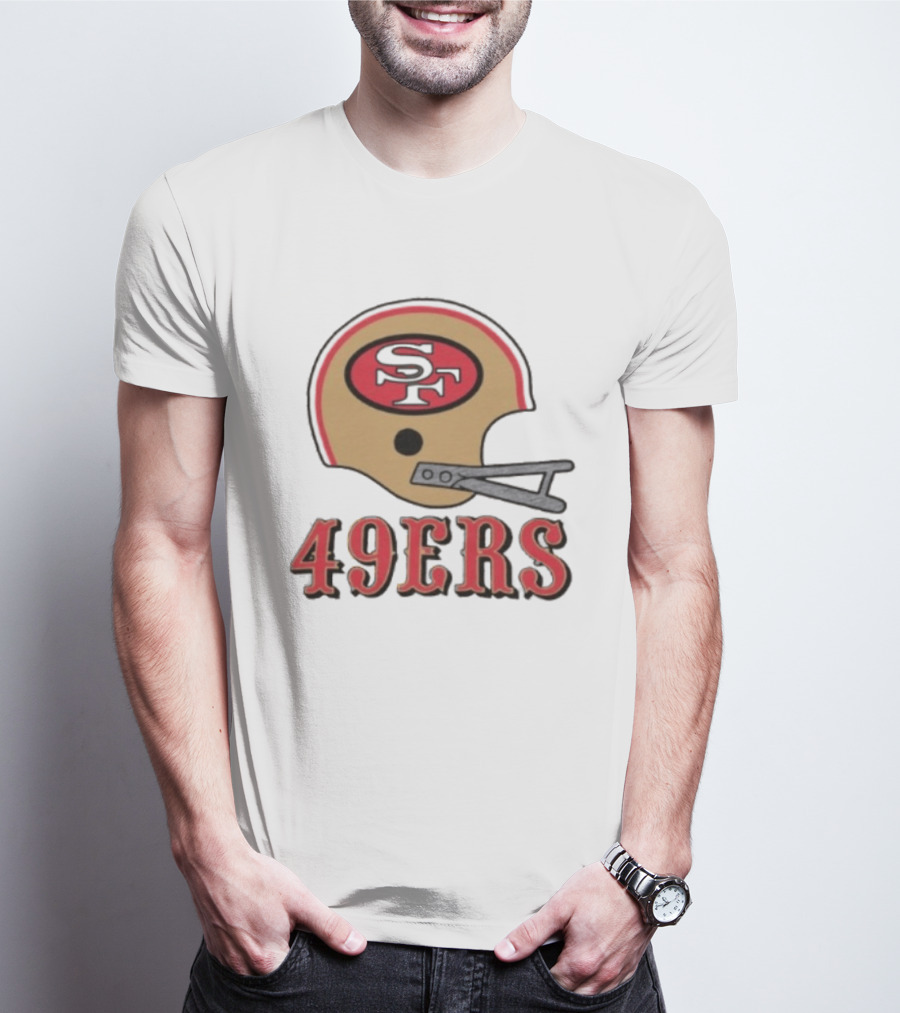 San Francisco 49ers SF Gold Helmet Big 49ers T-Shirt