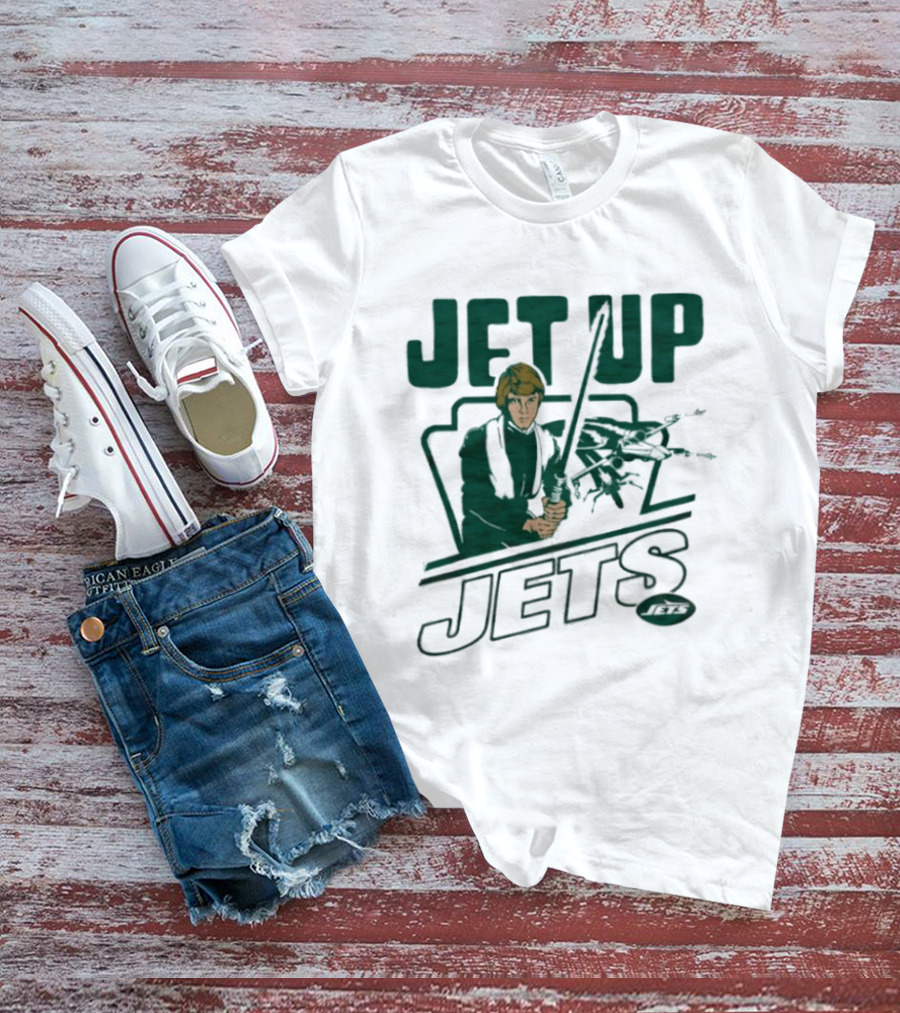 Jet Up Star Wars Luke New York Jets Collaboration T-Shirt