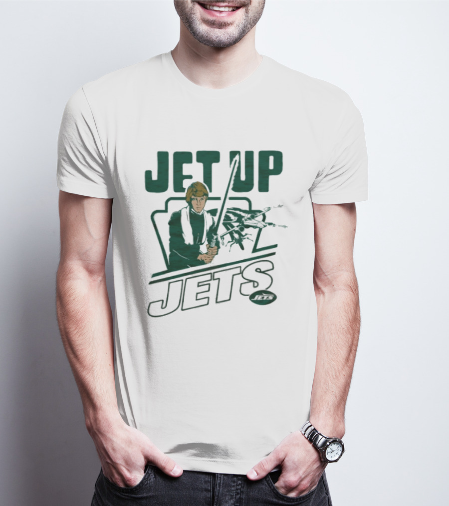 Jet Up Star Wars Luke New York Jets Collaboration T-Shirt