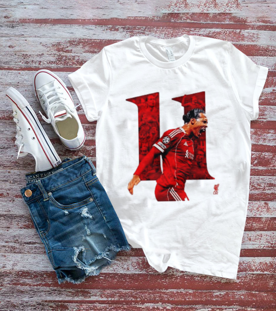 Virgil Van Dijk Liverpool Fifpro World 11 Champions League Star T-Shirt